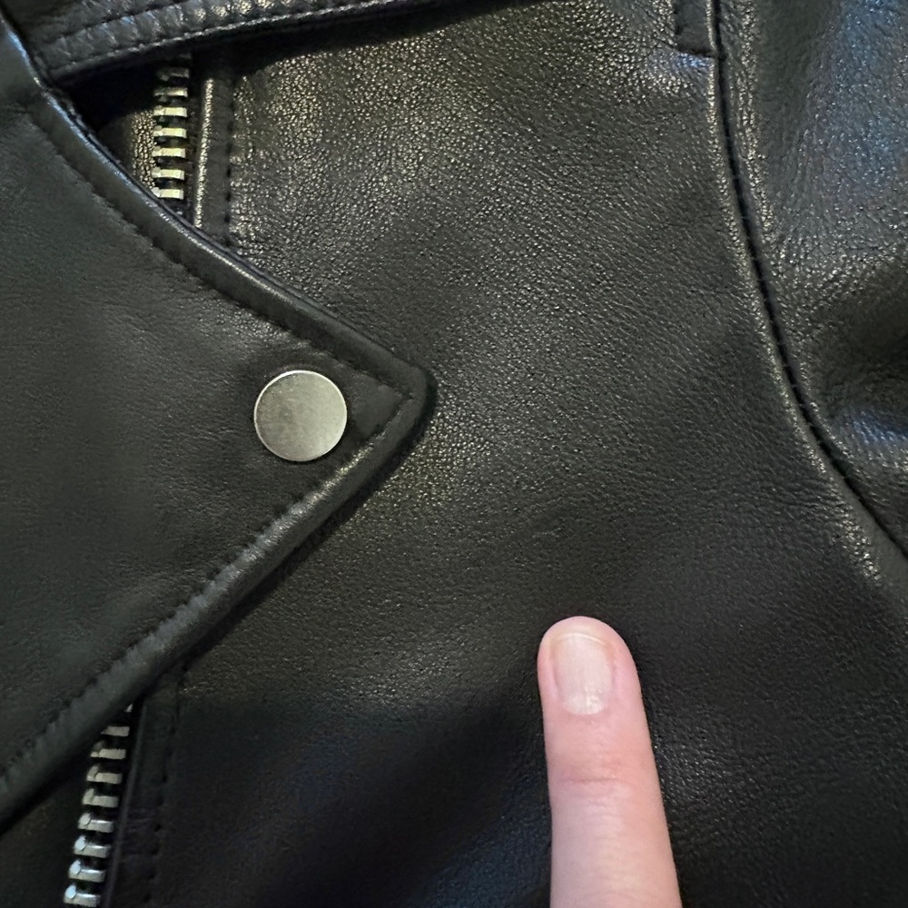 All Saints Black Leather Moto Jacket - Picture 8 of 8